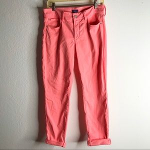 NYDJ Alina Convertible Ankle Size 8 Pink High Rise